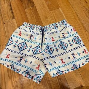 Chubbies White and Blue Patterned Shorts